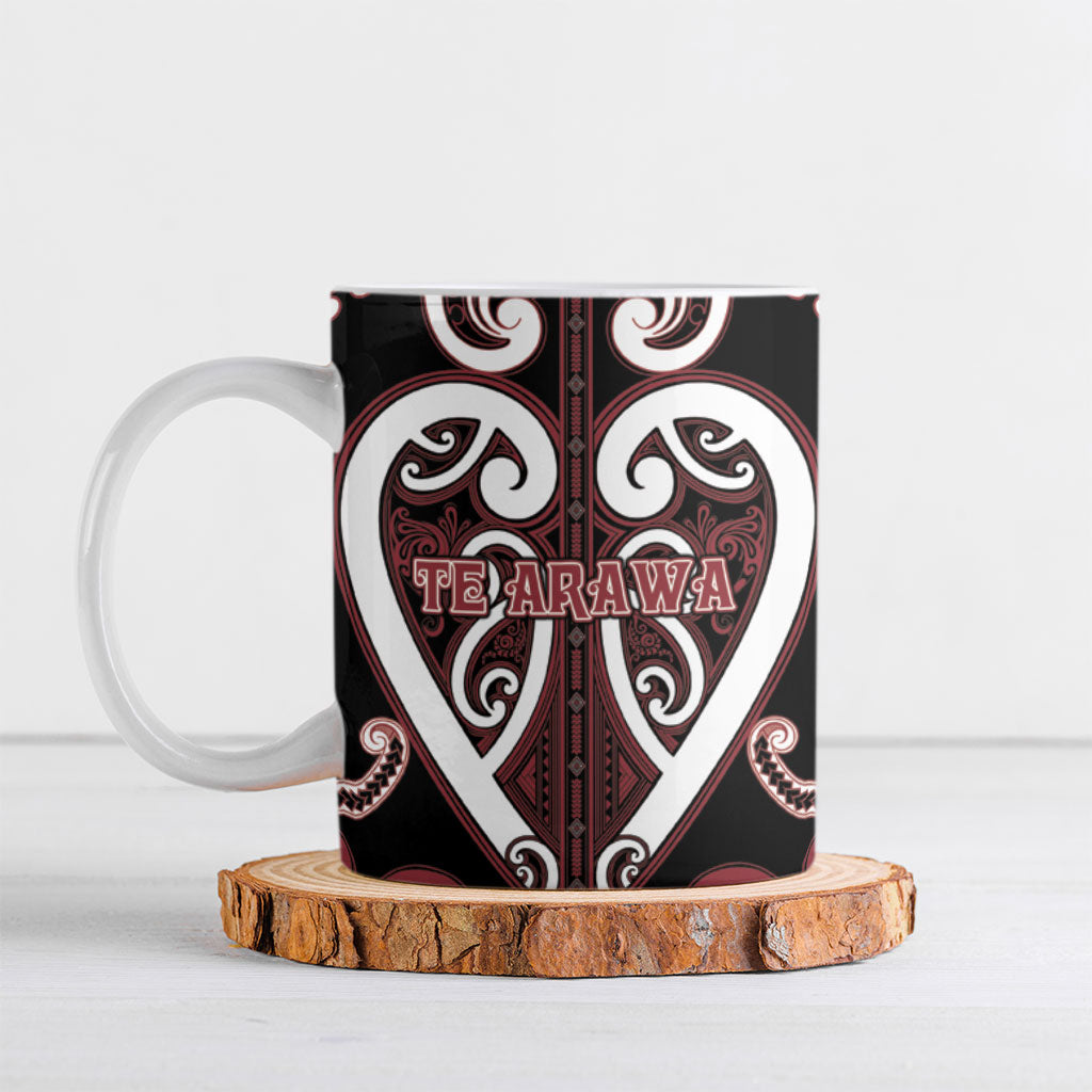 Custom Aotearoa Te Arawa Ceramic Mug Maori Tribal Pattern