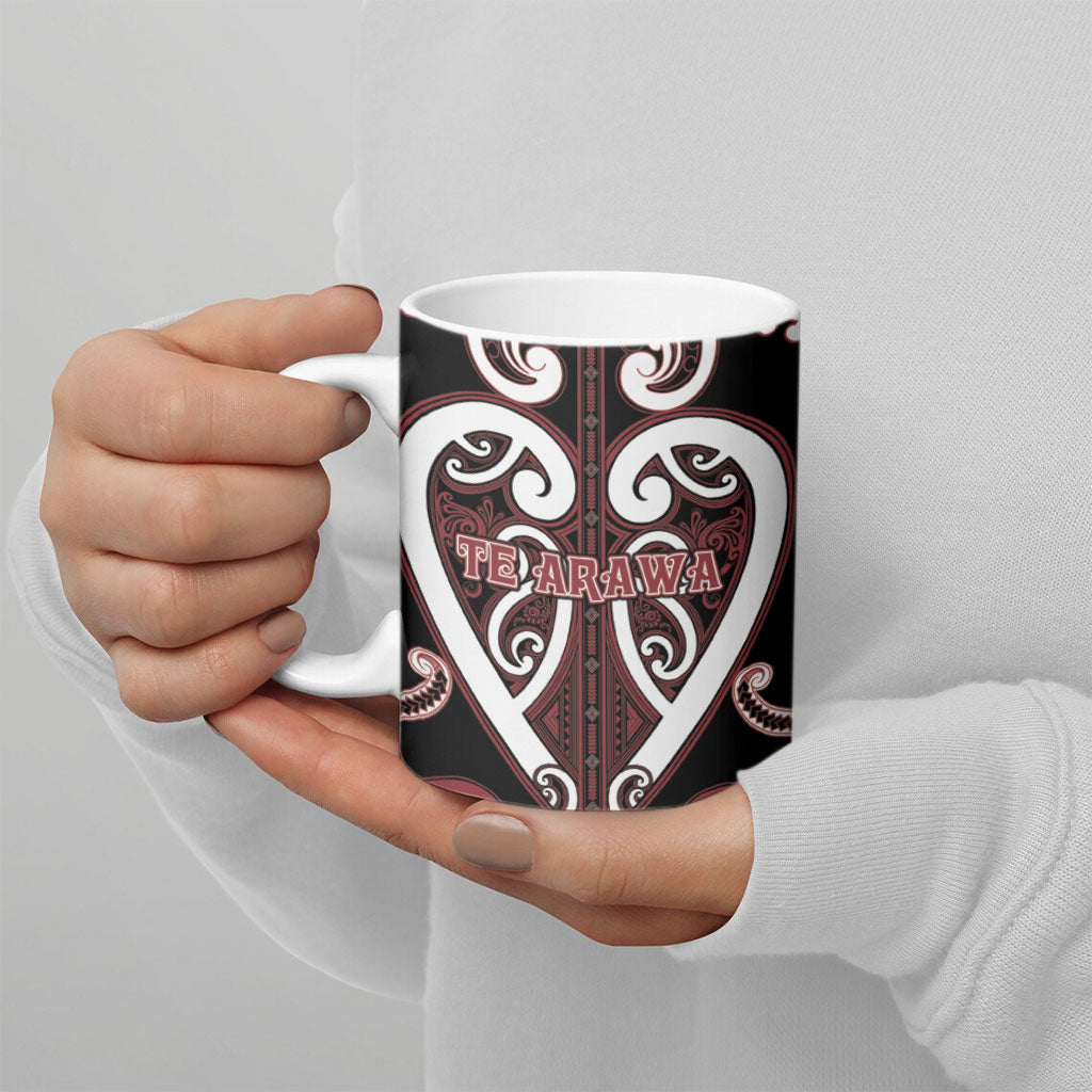 Custom Aotearoa Te Arawa Ceramic Mug Maori Tribal Pattern