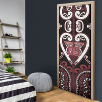 Custom Aotearoa Te Arawa Door Cover Maori Tribal Pattern
