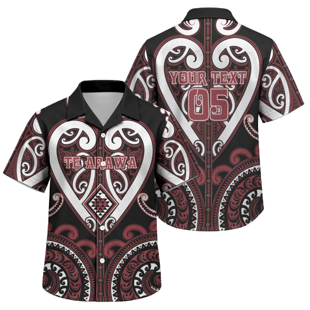 Custom Aotearoa Te Arawa Family Matching Off Shoulder Short Dress and Hawaiian Shirt Maori Tribal Pattern
