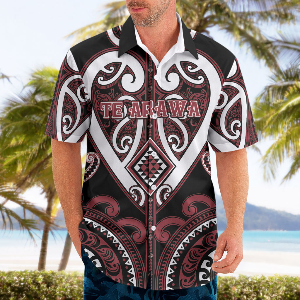 Custom Aotearoa Te Arawa Hawaiian Shirt Maori Tribal Pattern