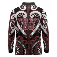 Custom Aotearoa Te Arawa Long Sleeve Polo Shirt Maori Tribal Pattern