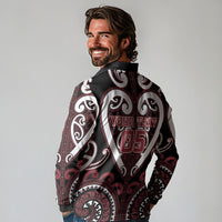 Custom Aotearoa Te Arawa Long Sleeve Polo Shirt Maori Tribal Pattern