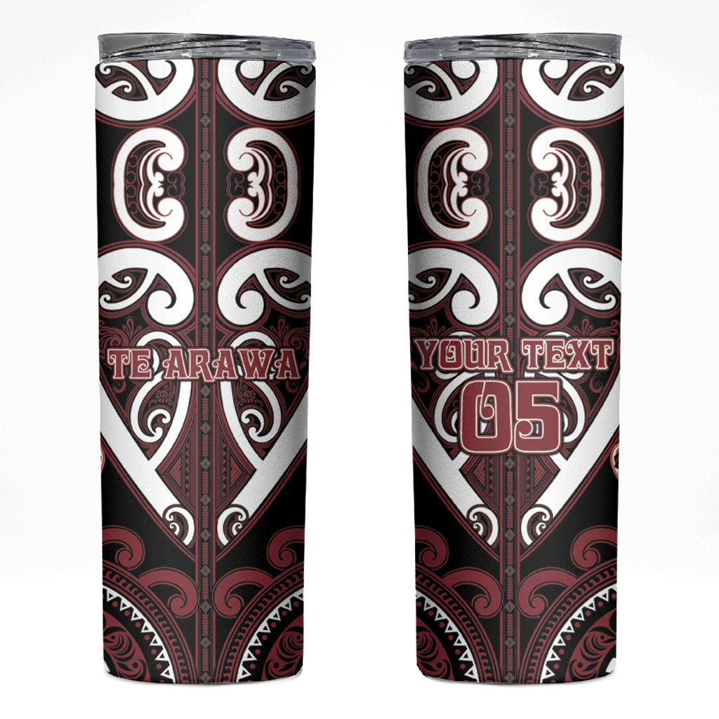 Custom Aotearoa Te Arawa Skinny Tumbler Maori Tribal Pattern