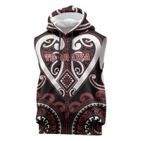 Custom Aotearoa Te Arawa Sleeveless Hoodie Maori Tribal Pattern