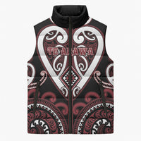 Custom Aotearoa Te Arawa Sleeveless Puffer Jacket Maori Tribal Pattern
