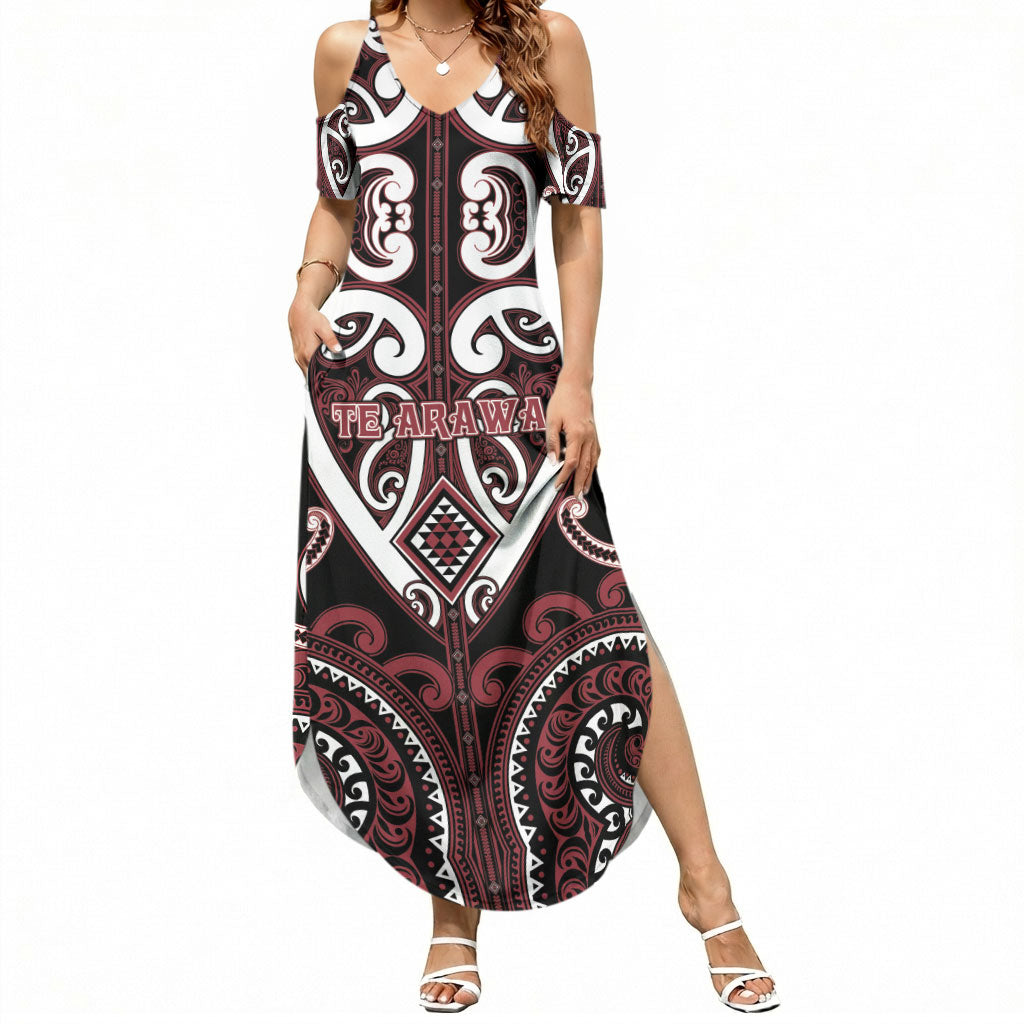 Custom Aotearoa Te Arawa Summer Maxi Dress Maori Tribal Pattern