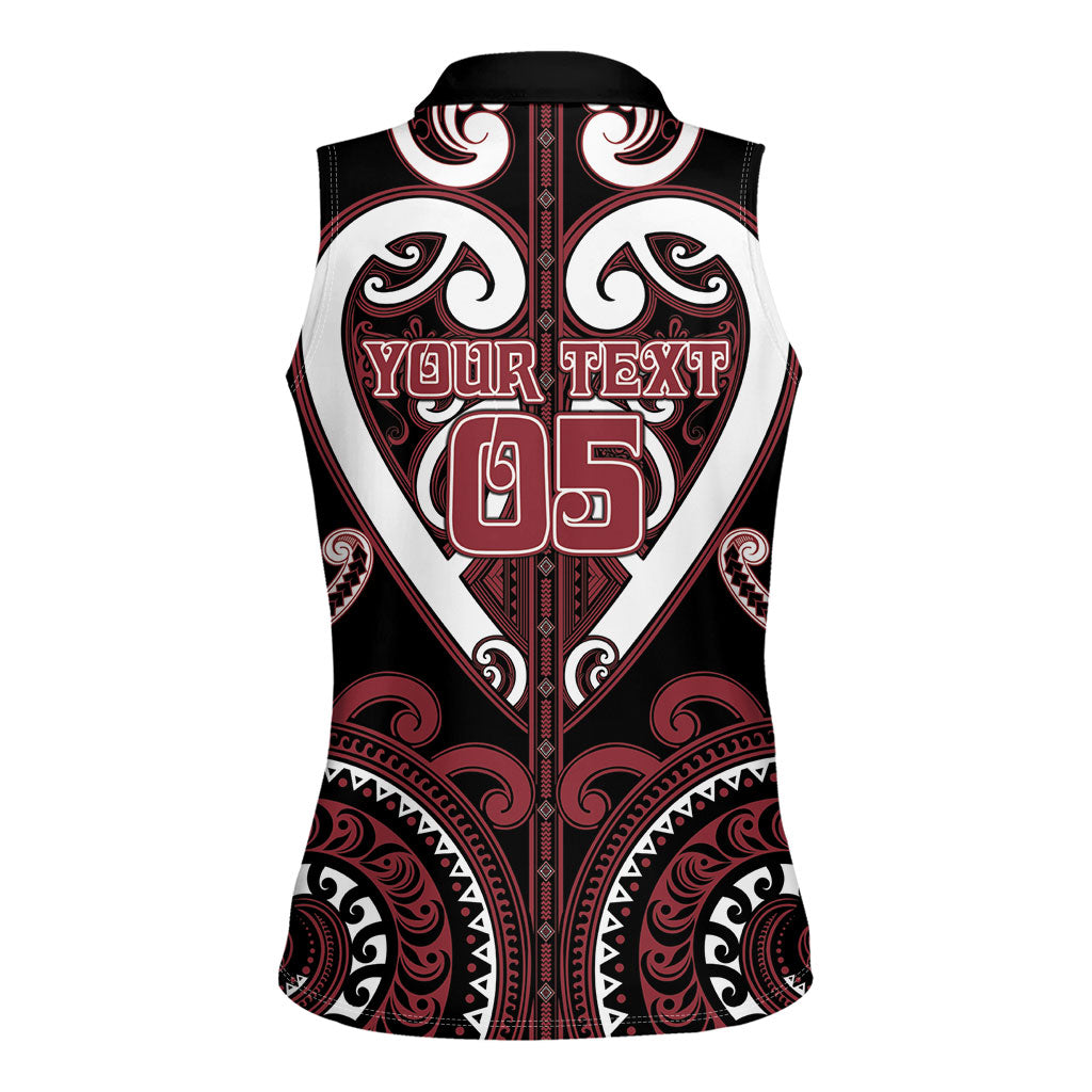 Custom Aotearoa Te Arawa Women Sleeveless Polo Shirt Maori Tribal Pattern