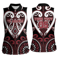 Custom Aotearoa Te Arawa Women Sleeveless Polo Shirt Maori Tribal Pattern