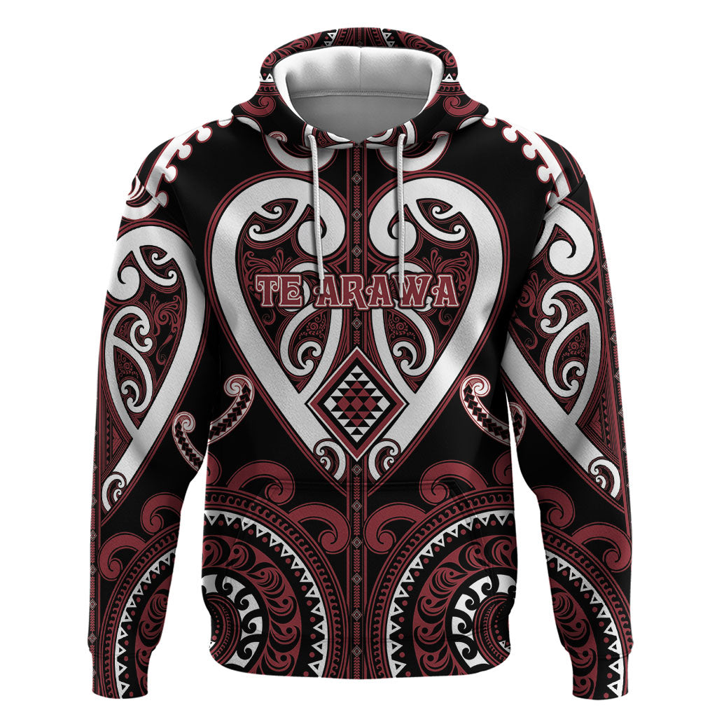 Custom Aotearoa Te Arawa Zip Hoodie Maori Tribal Pattern