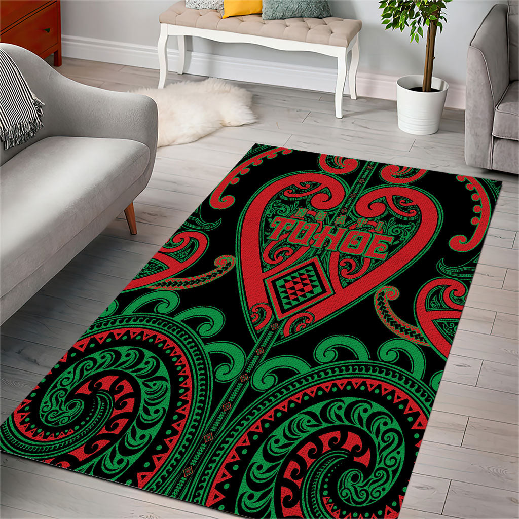 Aotearoa Ngai Tuhoe Area Rug Maori Tribal Pattern