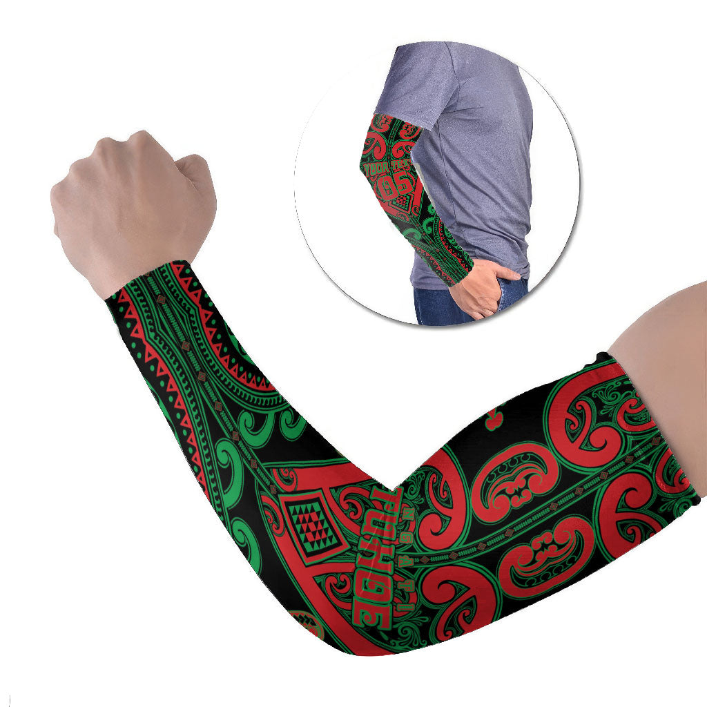 Custom Aotearoa Ngai Tuhoe Arm Sleeves Maori Tribal Pattern