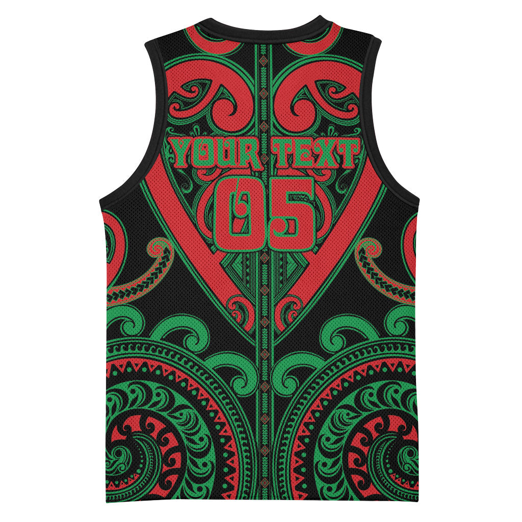 Custom Aotearoa Ngai Tuhoe Basketball Jersey Maori Tribal Pattern