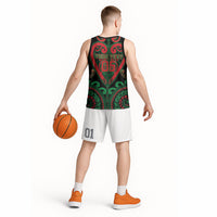 Custom Aotearoa Ngai Tuhoe Basketball Jersey Maori Tribal Pattern