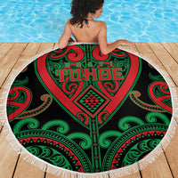 Aotearoa Ngai Tuhoe Beach Blanket Maori Tribal Pattern