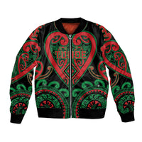 Custom Aotearoa Ngai Tuhoe Bomber Jacket Maori Tribal Pattern