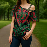 Custom Aotearoa Ngai Tuhoe Cross Shoulder Shirt Maori Tribal Pattern