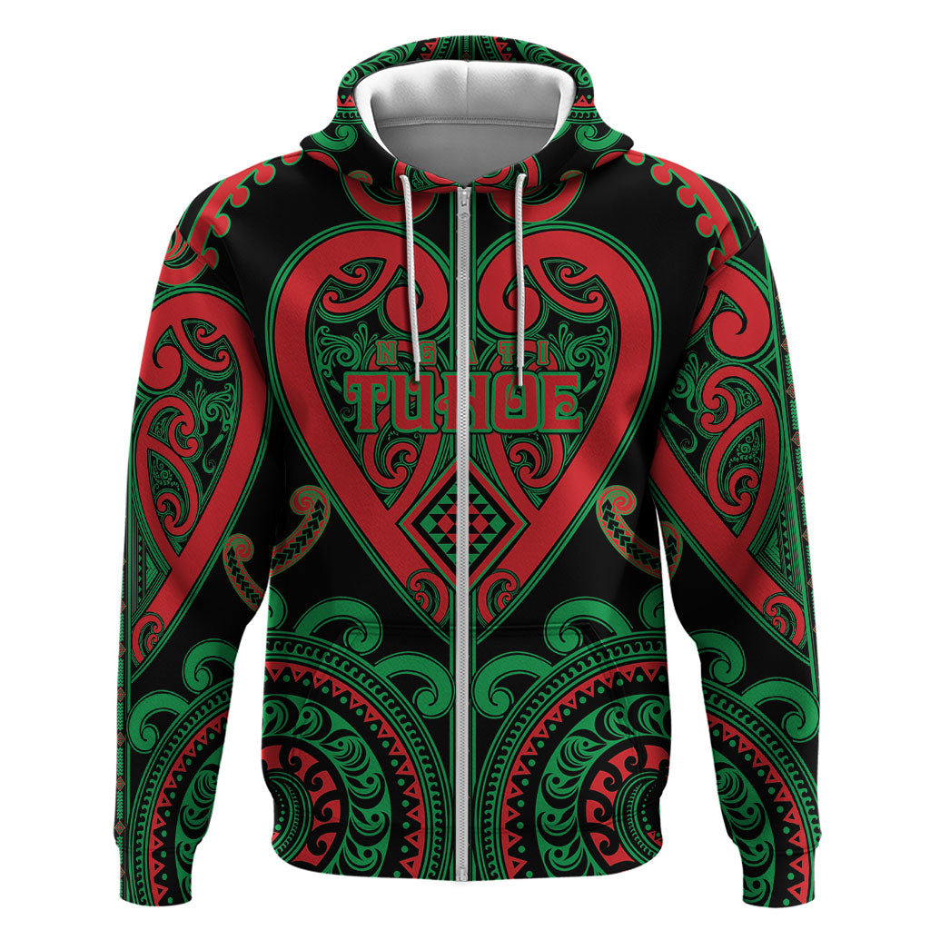 Custom Aotearoa Ngai Tuhoe Hoodie Maori Tribal Pattern
