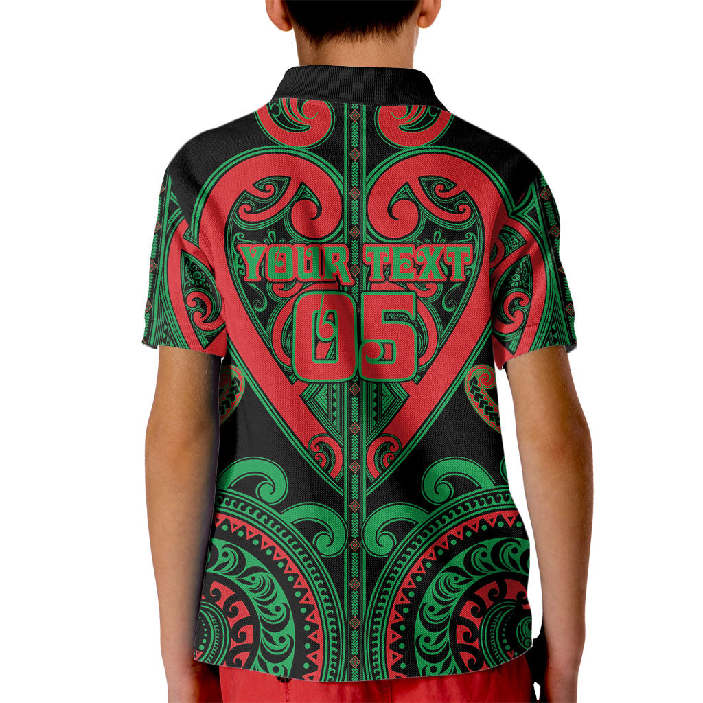 Custom Aotearoa Ngai Tuhoe Kid Polo Shirt Maori Tribal Pattern