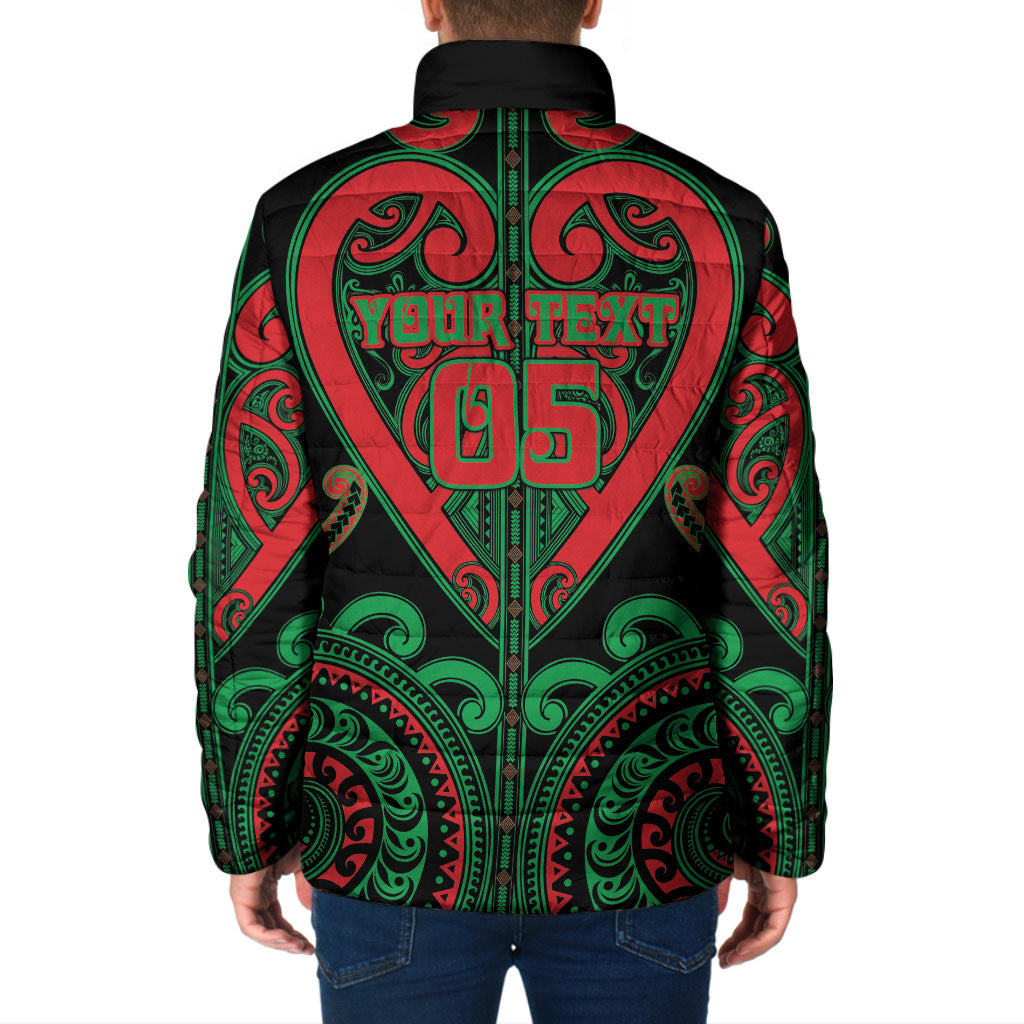 Custom Aotearoa Ngai Tuhoe Padded Jacket Maori Tribal Pattern
