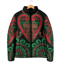 Custom Aotearoa Ngai Tuhoe Padded Jacket Maori Tribal Pattern