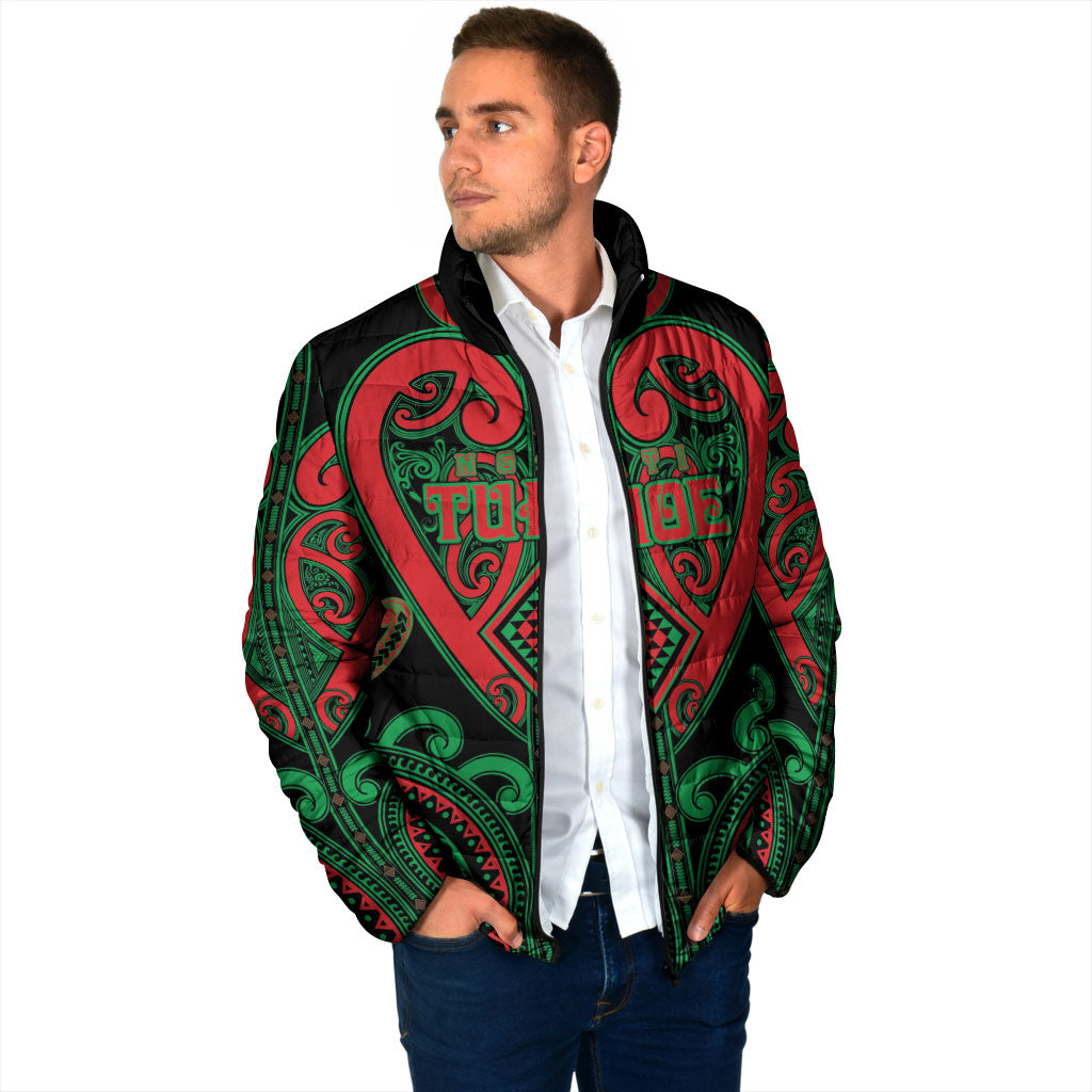 Custom Aotearoa Ngai Tuhoe Padded Jacket Maori Tribal Pattern