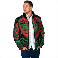 Custom Aotearoa Ngai Tuhoe Padded Jacket Maori Tribal Pattern
