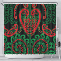 Aotearoa Ngai Tuhoe Shower Curtain Maori Tribal Pattern