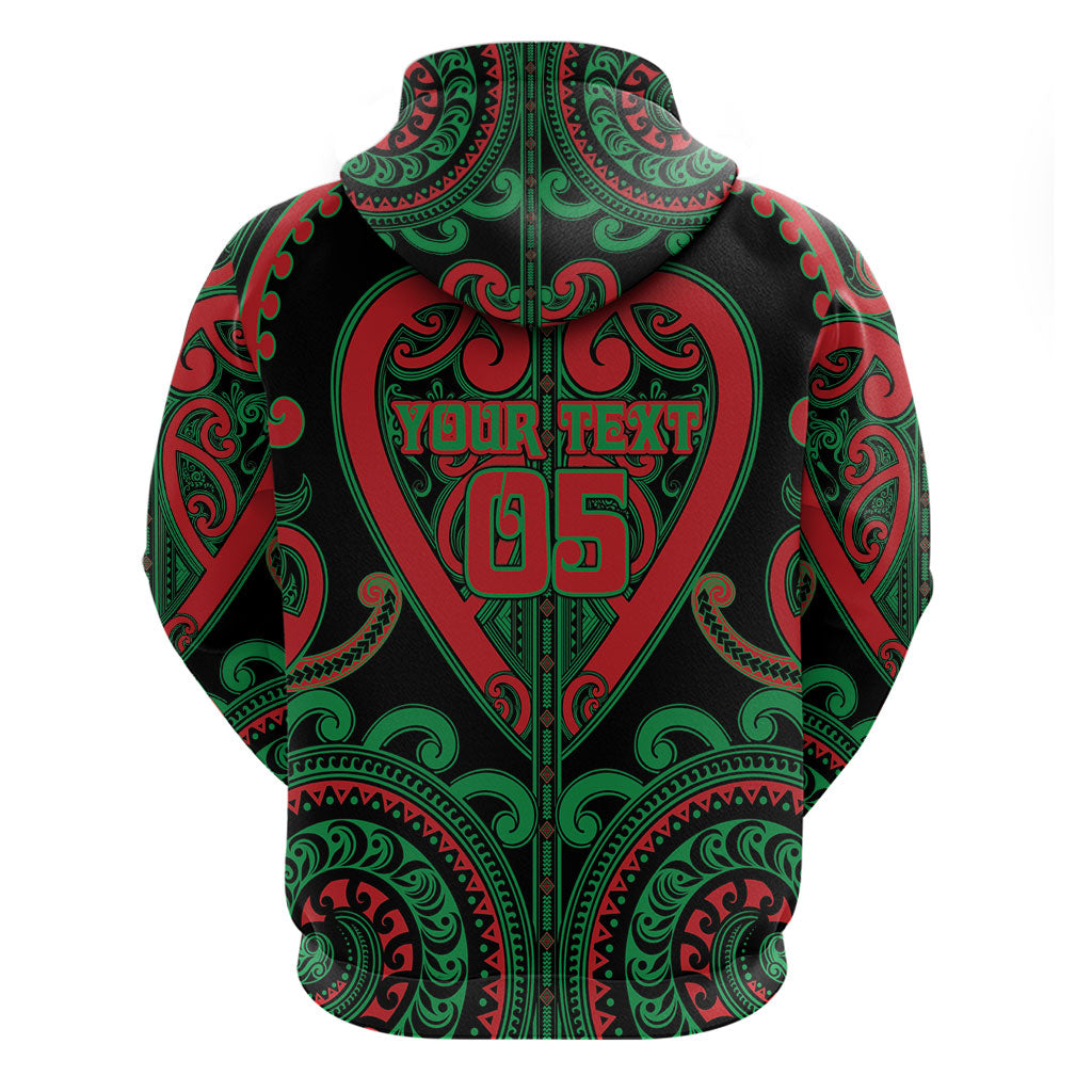 Custom Aotearoa Ngai Tuhoe Zip Hoodie Maori Tribal Pattern