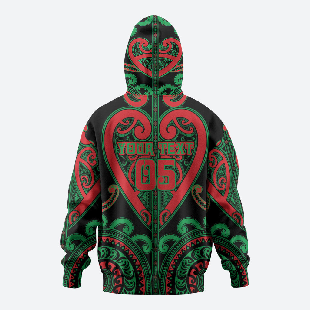 Custom Aotearoa Ngai Tuhoe Zip Hoodie Maori Tribal Pattern