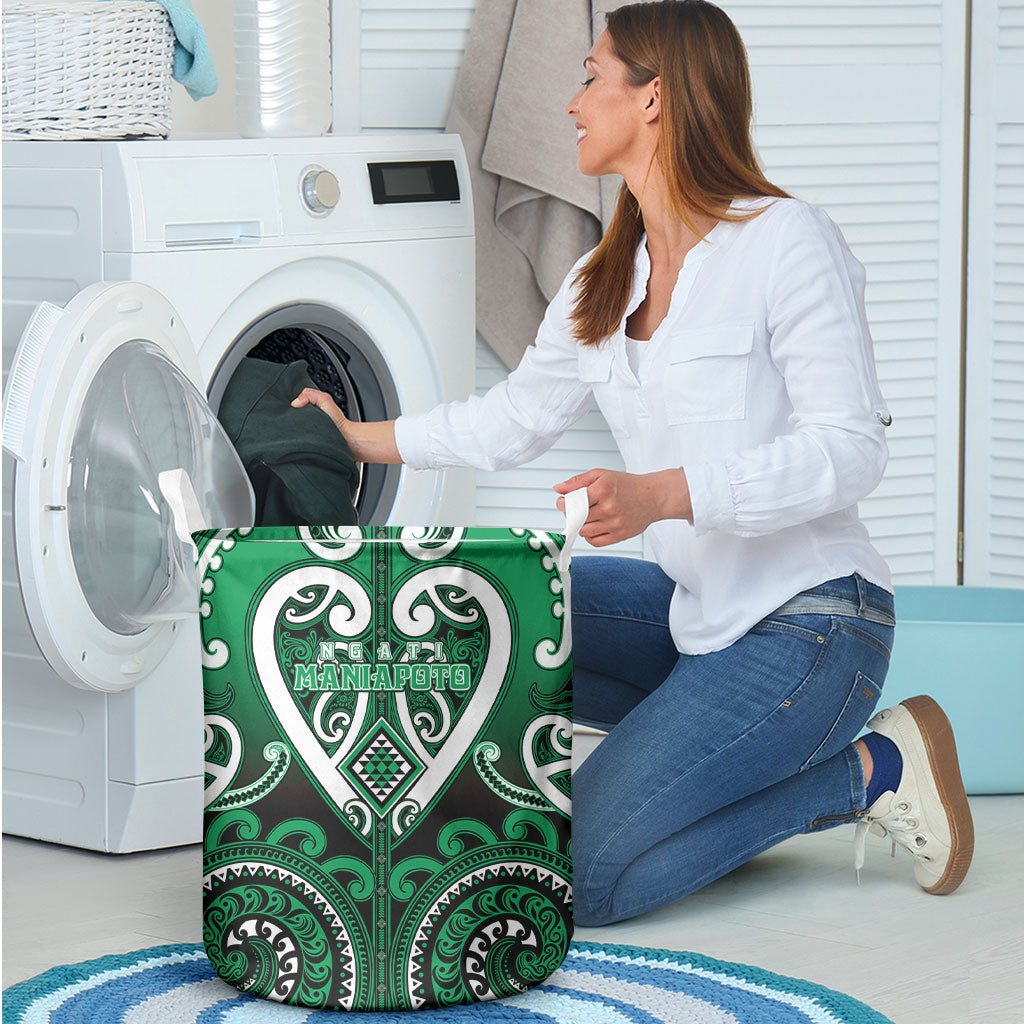 Aotearoa Ngati Maniapoto Laundry Basket Maori Tribal Pattern