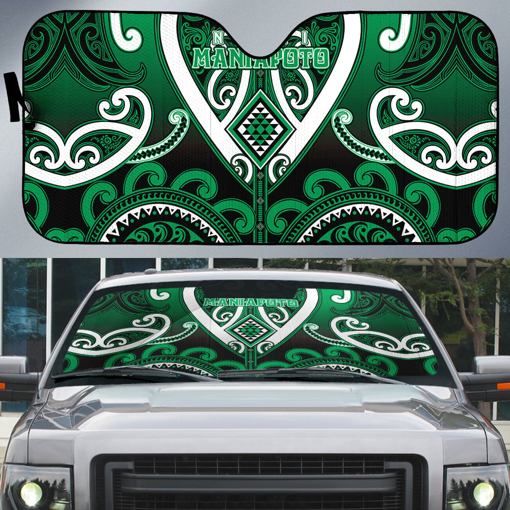 Aotearoa Ngati Maniapoto Auto Sun Shade Maori Tribal Pattern