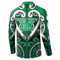 Custom Aotearoa Ngati Maniapoto Button Sweatshirt Maori Tribal Pattern