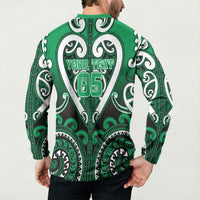 Custom Aotearoa Ngati Maniapoto Button Sweatshirt Maori Tribal Pattern