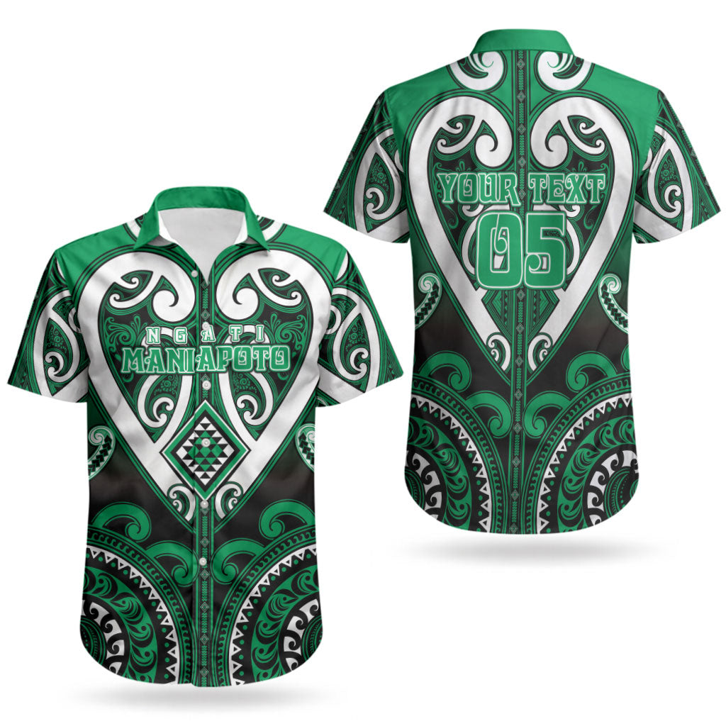 Custom Aotearoa Ngati Maniapoto Couples Matching Off Shoulder Maxi Dress and Hawaiian Shirt Maori Tribal Pattern