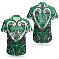 Custom Aotearoa Ngati Maniapoto Couples Matching Off Shoulder Maxi Dress and Hawaiian Shirt Maori Tribal Pattern