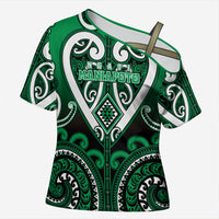 Custom Aotearoa Ngati Maniapoto Cross Shoulder Shirt Maori Tribal Pattern
