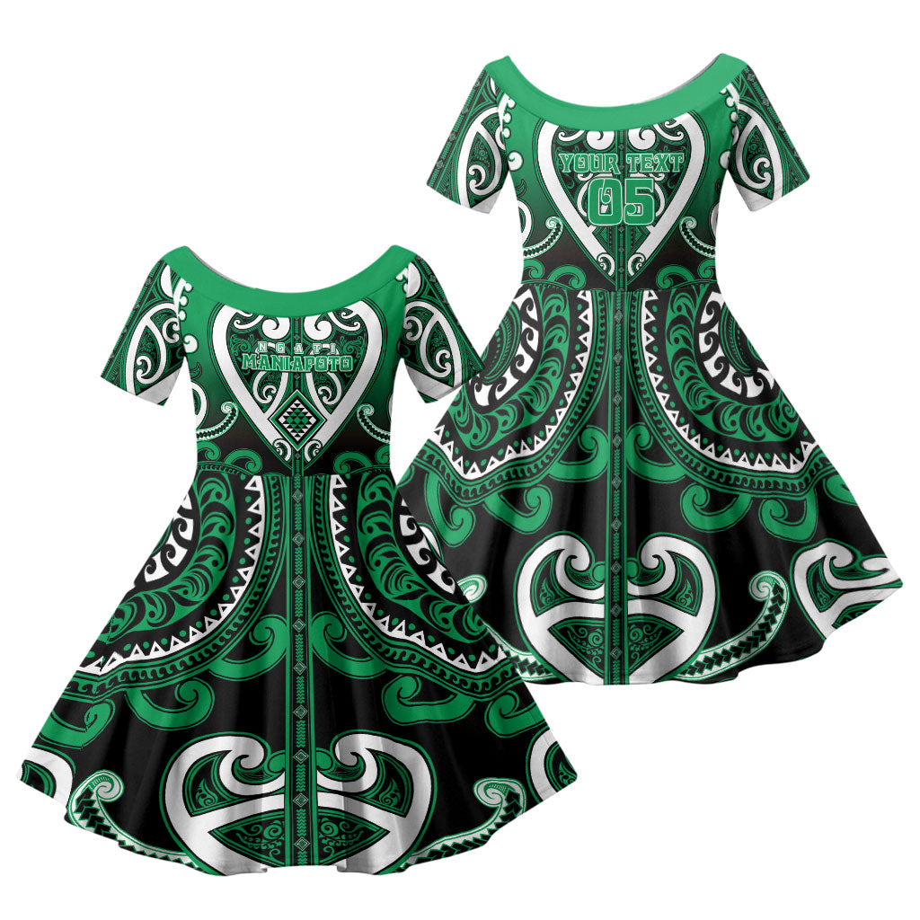 Custom Aotearoa Ngati Maniapoto Family Matching Tank Maxi Dress and Hawaiian Shirt Maori Tribal Pattern