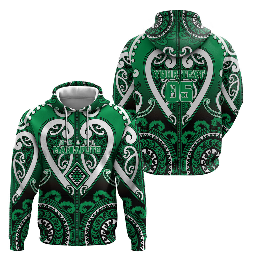 Custom Aotearoa Ngati Maniapoto Hoodie Maori Tribal Pattern