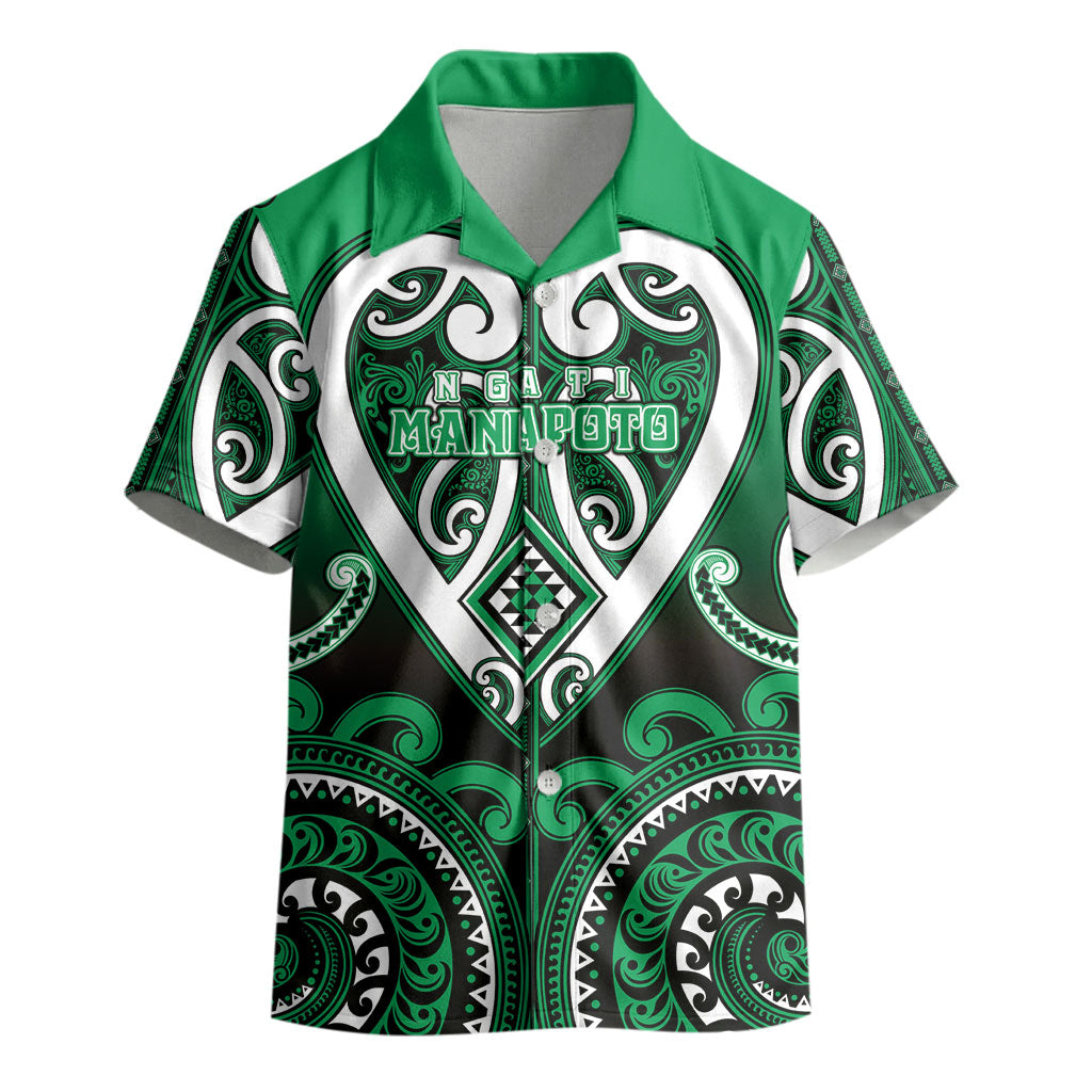Custom Aotearoa Ngati Maniapoto Kid Hawaiian Shirt Maori Tribal Pattern