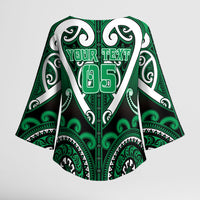 Custom Aotearoa Ngati Maniapoto Kimono Sleeve Blouse Maori Tribal Pattern