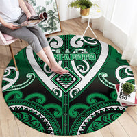 Aotearoa Ngati Maniapoto Round Carpet Maori Tribal Pattern