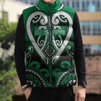 Custom Aotearoa Ngati Maniapoto Sleeveless Puffer Jacket Maori Tribal Pattern