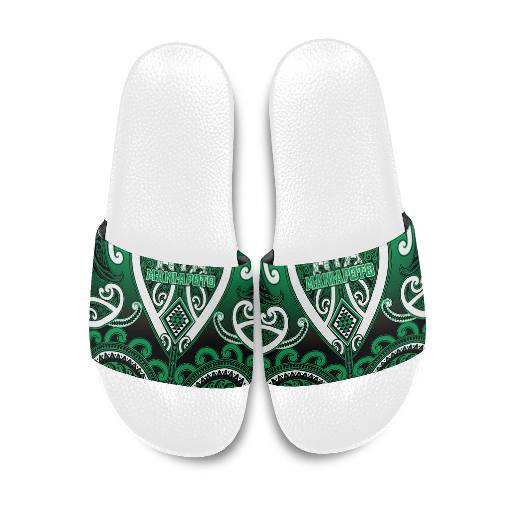 Aotearoa Ngati Maniapoto Slide Sandals Maori Tribal Pattern