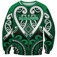 Custom Aotearoa Ngati Maniapoto Sweatshirt Maori Tribal Pattern