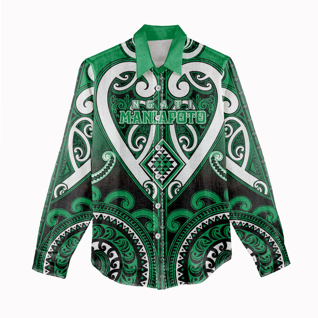 Custom Aotearoa Ngati Maniapoto Women Casual Shirt Maori Tribal Pattern