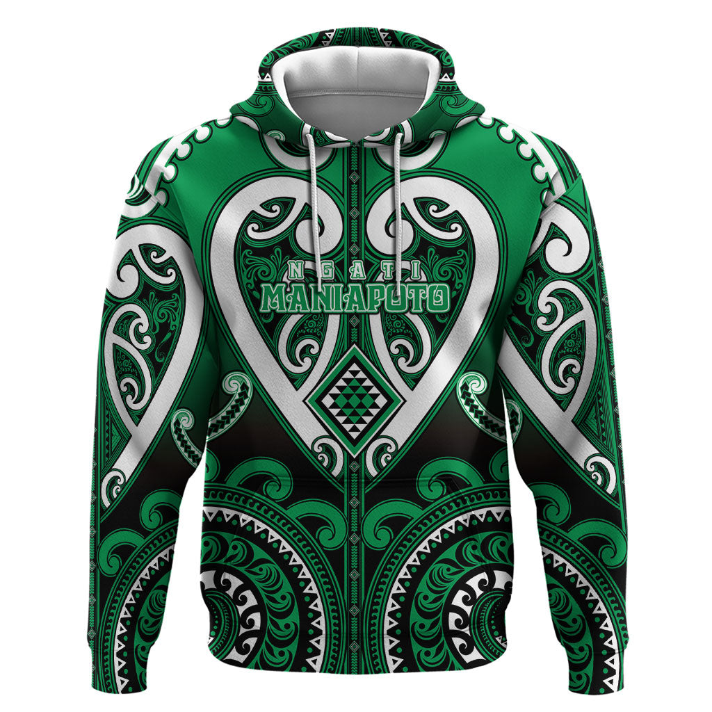 Custom Aotearoa Ngati Maniapoto Zip Hoodie Maori Tribal Pattern