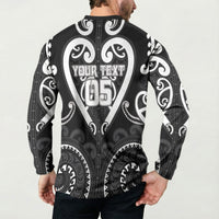 Custom Aotearoa Ngati Raukawa Button Sweatshirt Maori Tribal Pattern