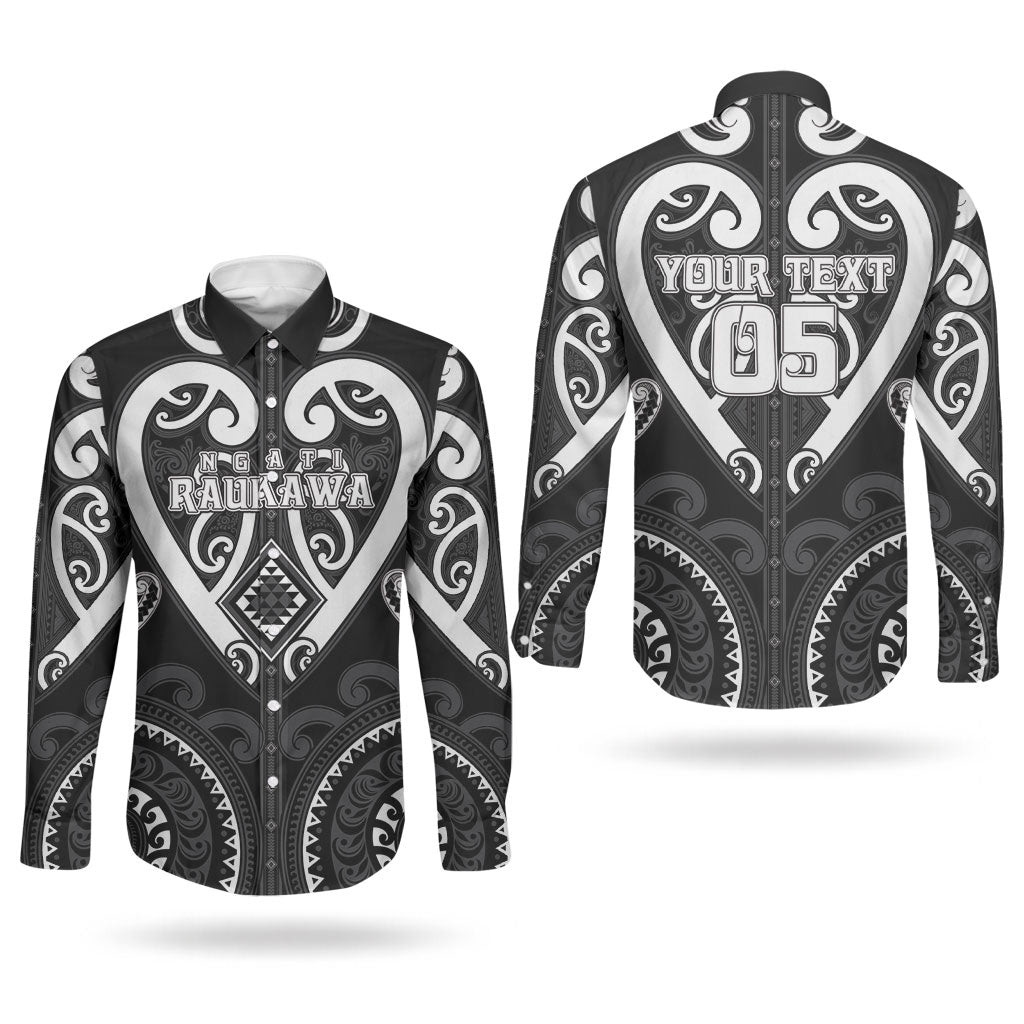 Custom Aotearoa Ngati Raukawa Couples Matching Off Shoulder Short Dress and Long Sleeve Button Shirt Maori Tribal Pattern
