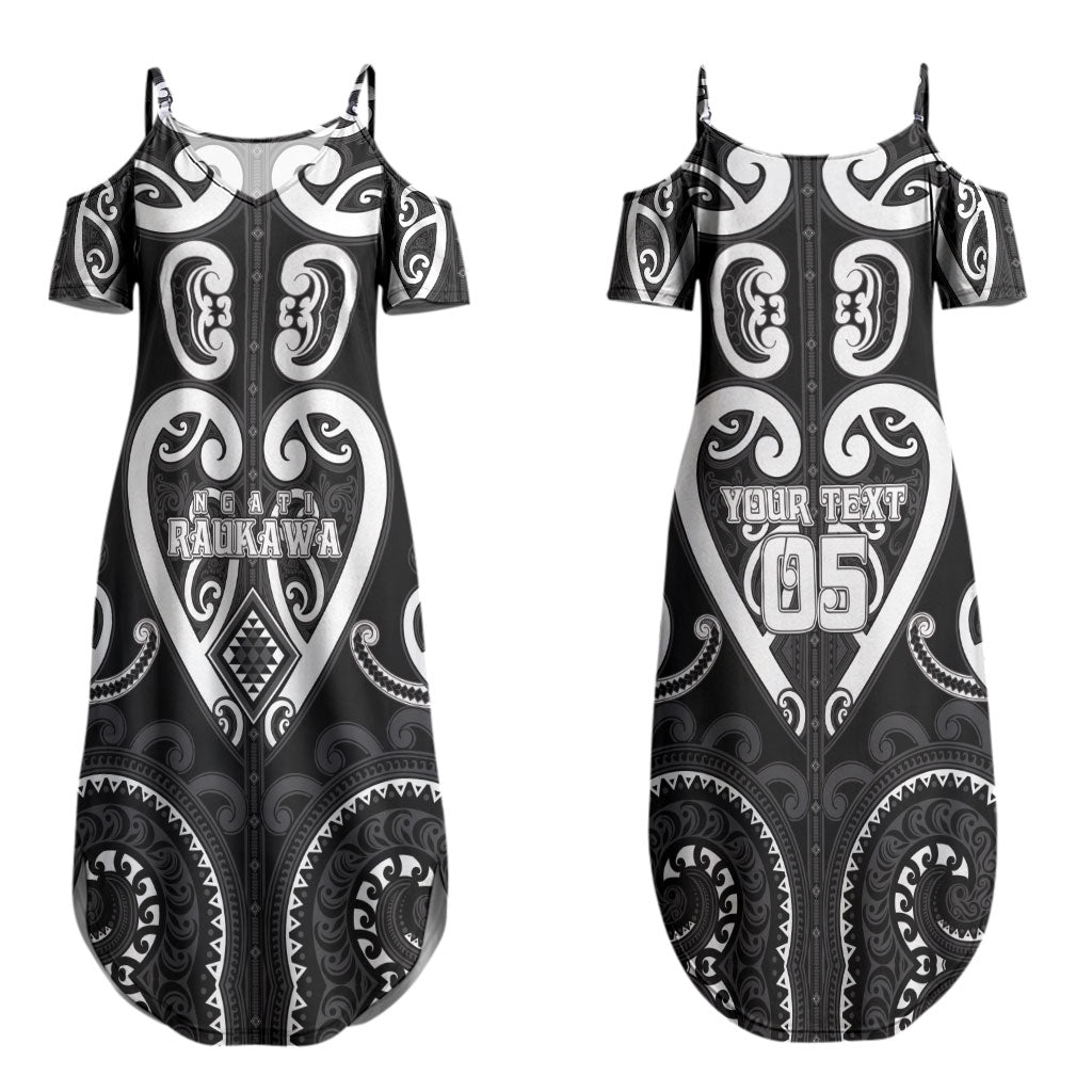 Custom Aotearoa Ngati Raukawa Couples Matching Summer Maxi Dress and Hawaiian Shirt Maori Tribal Pattern